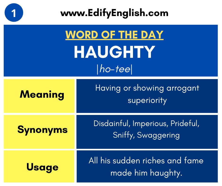 Haughty Meaning