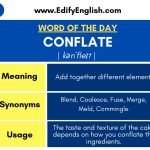 Conflate - Meaning, Synonyms, Antonyms, Usage