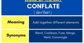 Conflate - Meaning, Synonyms, Antonyms, Usage